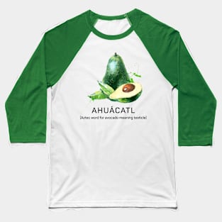 Avocado Ahyacatl in Watercolour Baseball T-Shirt